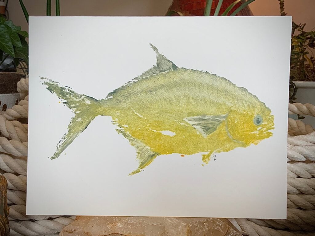 Gyotaku pompano