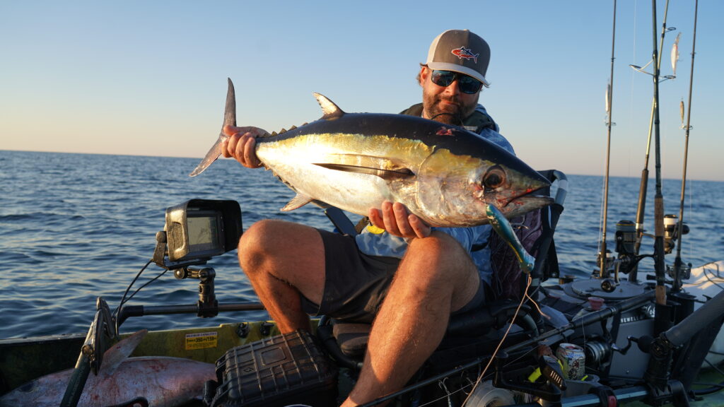 tuna on travel fishing rods