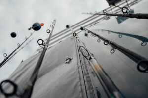 Fishing Rods On a Boat with Guides